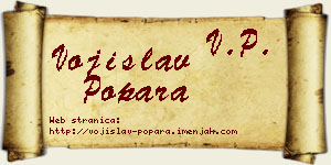 Vojislav Popara vizit kartica